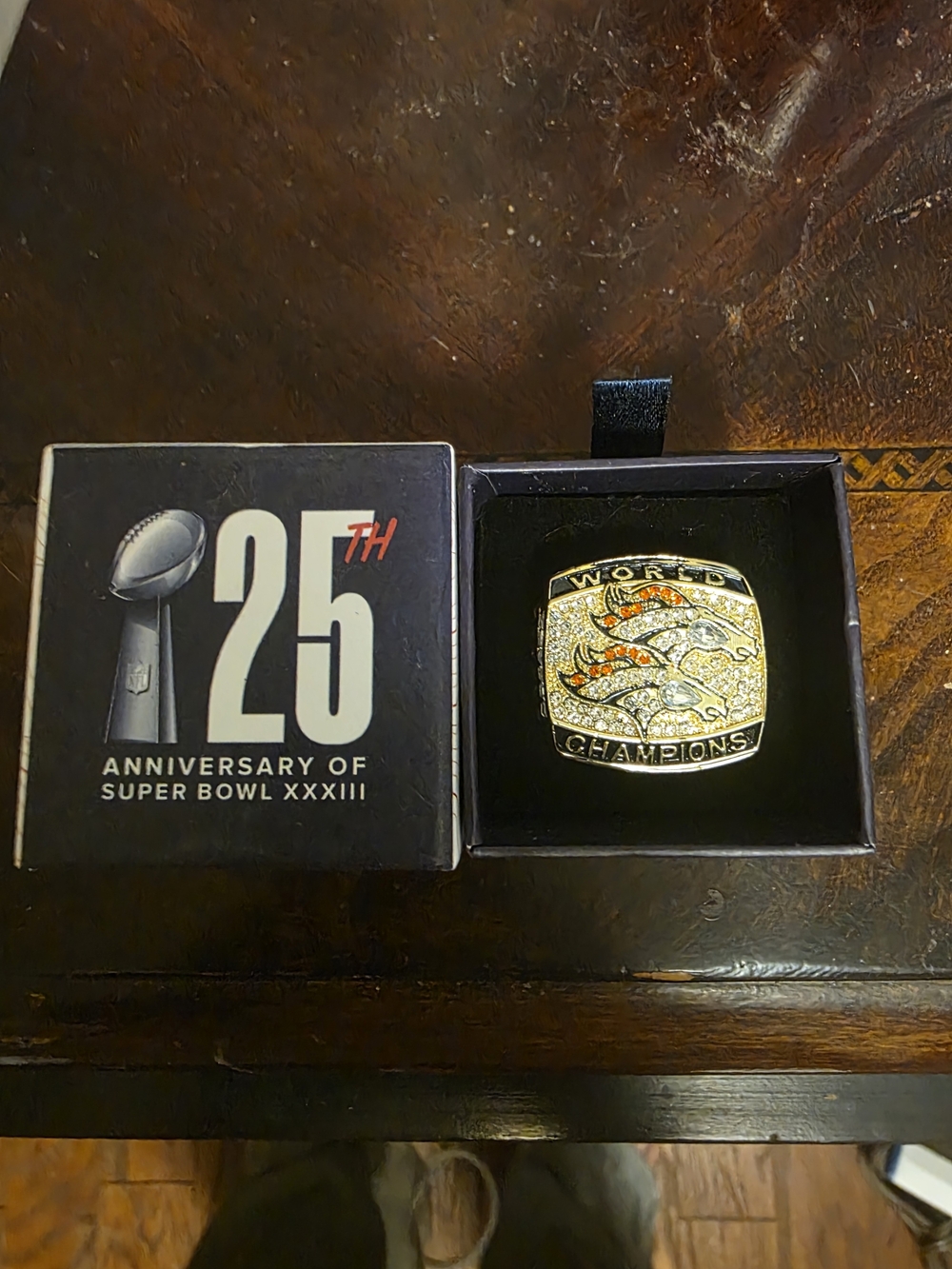 25th Anniversary World Champions Commemorative Ring - Gold with Orange Accents